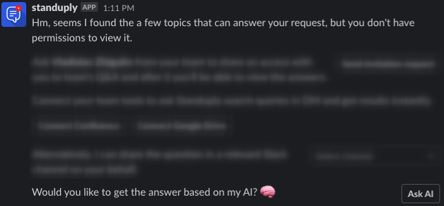 Standup bot ask AI