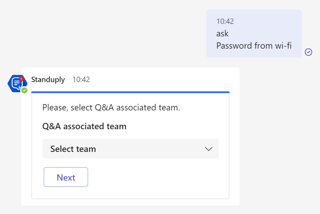 Schedule a standup meeting