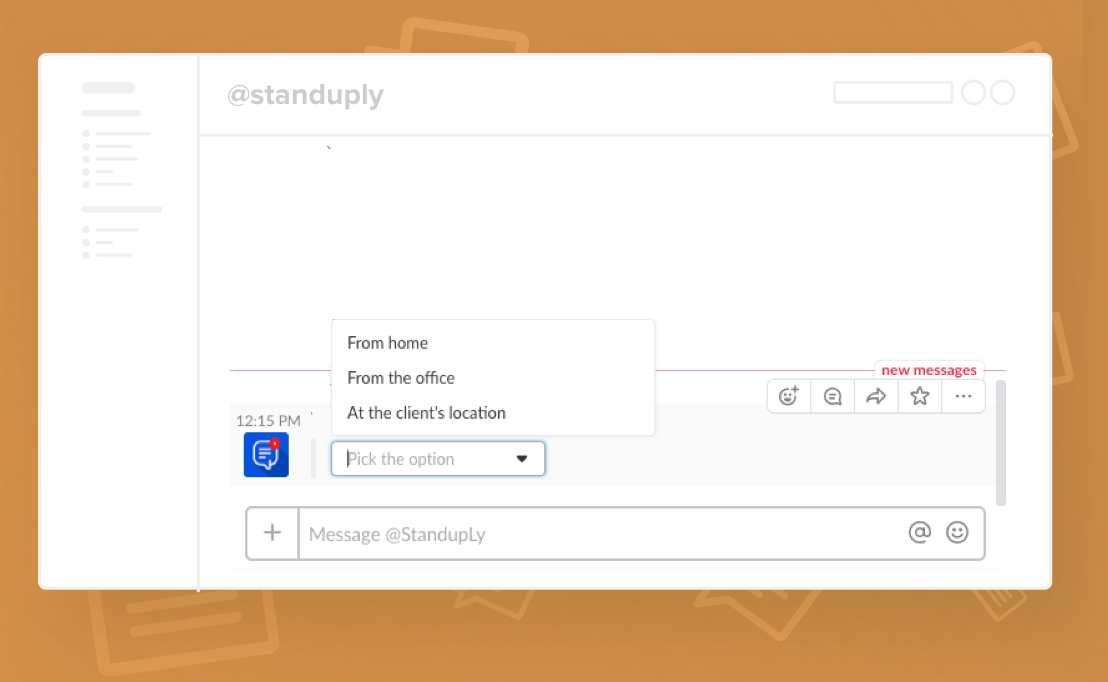 Standuply collects team answers via Slack